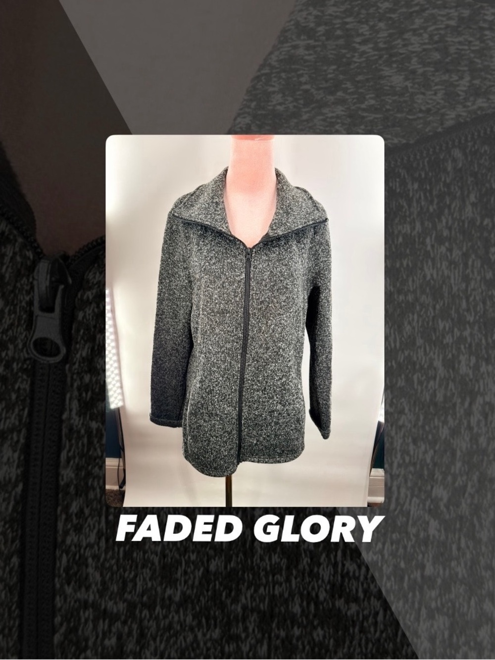 EUC Faded Glory Full Zip Fleece Jacket